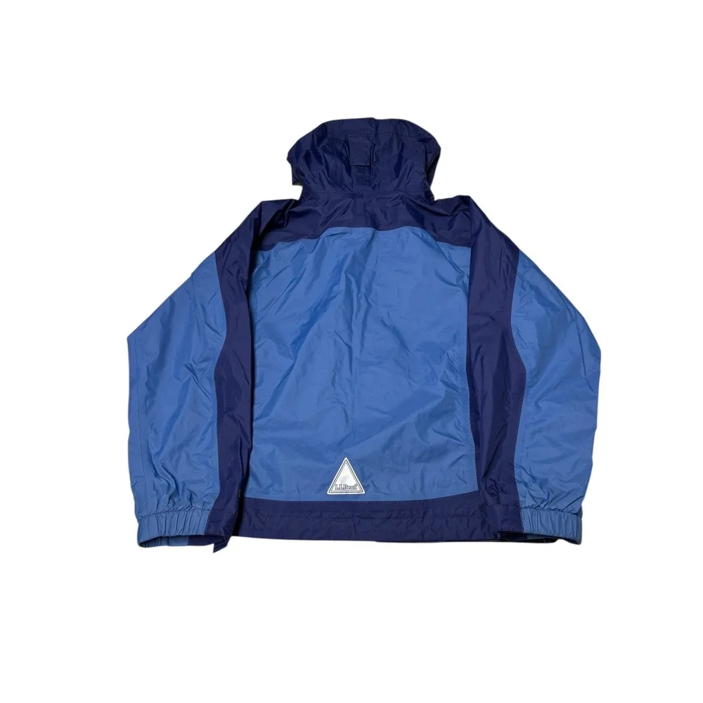 LL‎ Bean Gore Tex Kids XL 18 Blue Navy Hooded Waterproof Rain Jacket